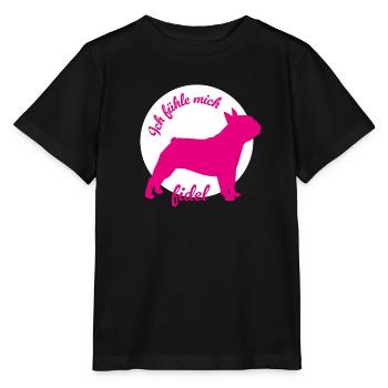 Pug fidel circle dogs humor office life animal love - Stanley/Stella MINI CREATOR Kids’ T-Shirt - black - Front - Mikhail (115cm)