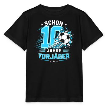 10 Jahre Torjäger Fußball Geburtstag Geschenk - Stanley/Stella Kinder T-Shirt MINI CREATOR  - Schwarz - Vorne - Mikhail (115cm)