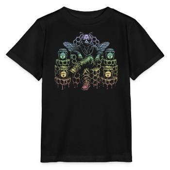 Honigbiene - Stanley/Stella Kinder T-Shirt MINI CREATOR  - Schwarz - Vorne - Mikhail (115cm)