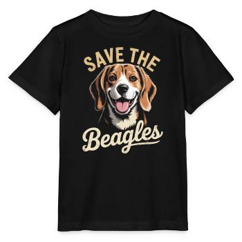 Rettet die Beagles - Stanley/Stella Kinder T-Shirt MINI CREATOR  - Schwarz - Vorne - Mikhail (115cm)