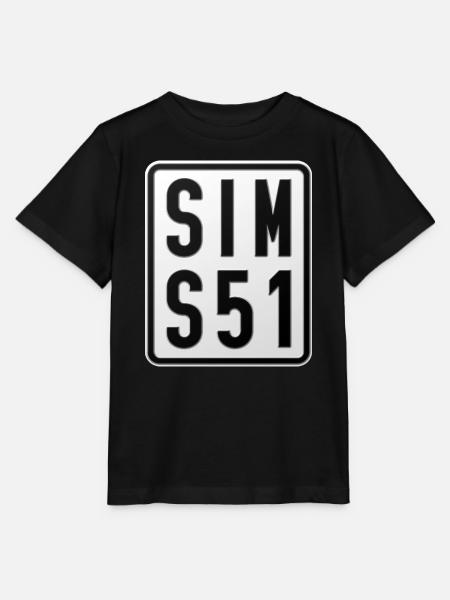 Simson S51 Moped Kennzeichen - Stanley/Stella Kinder T-Shirt MINI CREATOR  - Schwarz