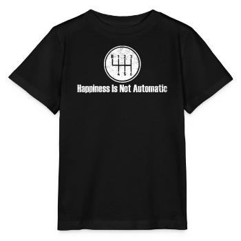 Happiness is Not Automatic Gear Shift - Stanley/Stella MINI CREATOR Kids’ T-Shirt - black - Front - Mikhail (115cm)