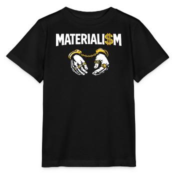 Materialism: Tied Hands Criticism of the System - Stanley/Stella MINI CREATOR Kids’ T-Shirt - black - Front - Mikhail (115cm)