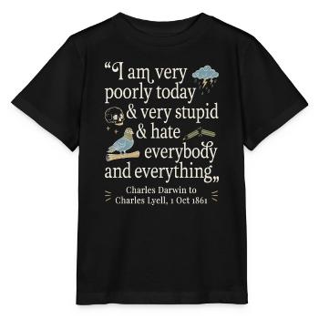 Charles Darwin Lustiges Zitat - T-shirt bio MINI CREATOR Stanley/Stella Enfant - noir - Devant - Mikhail (115cm)