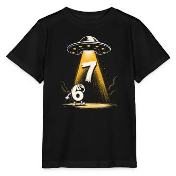 UFO-Lichtstrahl über Zahl 6 7 Meme - Stanley/Stella Kinder T-Shirt MINI CREATOR  - Schwarz - Vorne - Mikhail (115cm)
