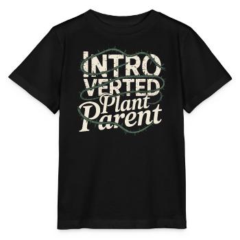 Introverted Plant Parent - Stanley/Stella MINI CREATOR Kids’ T-Shirt - black - Front - Mikhail (115cm)