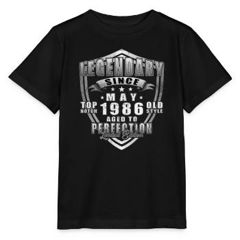 Birthday Greetings May 1986 - Stanley/Stella MINI CREATOR Kids’ T-Shirt - black - Front - Mikhail (115cm)