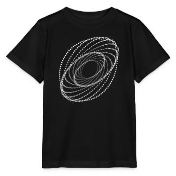 Gepunkteter Spiralwirbel - Stanley/Stella Kinder T-Shirt MINI CREATOR  - Schwarz - Vorne - Mikhail (115cm)