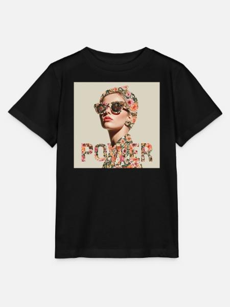 Powerfrau - Stanley/Stella Kinder T-Shirt MINI CREATOR  - Schwarz