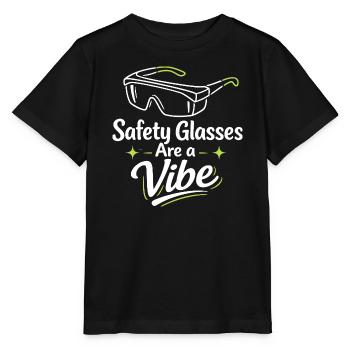 Goggle Vibe | Sécurité en laboratoire - T-shirt bio MINI CREATOR Stanley/Stella Enfant - noir - Devant - Mikhail (115cm)