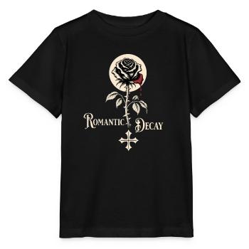 Romantic Decay Gothic Rose Design - Stanley/Stella MINI CREATOR Kids’ T-Shirt - black - Front - Mikhail (115cm)