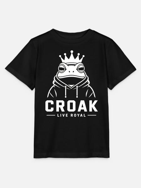 ROYAL ⚜️ CROAK - Stanley/Stella Kinder T-Shirt MINI CREATOR - Schwarz