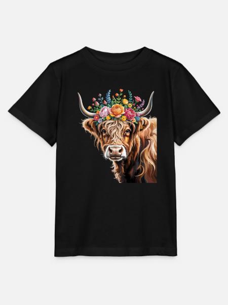Schottisches Hochlandrind - Stanley/Stella Kinder T-Shirt MINI CREATOR  - Schwarz