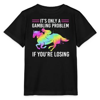 Courses de chevaux - T-shirt bio MINI CREATOR Stanley/Stella Enfant - noir - Devant - Mikhail (115cm)