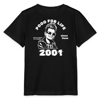 25. Geburtstag Pogo for life since 06/2001 - Stanley/Stella Kinder T-Shirt MINI CREATOR  - Schwarz - Vorne - Mikhail (115cm)