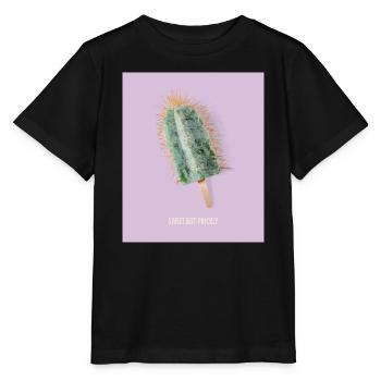 Design de glace au cactus doux mais piquant - T-shirt bio MINI CREATOR Stanley/Stella Enfant - noir - Devant - Mikhail (115cm)