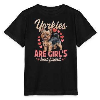 Yorkshire Terrier Yorkshire Race de chien Yorkshire - T-shirt bio MINI CREATOR Stanley/Stella Enfant - noir - Devant - Mikhail (115cm)