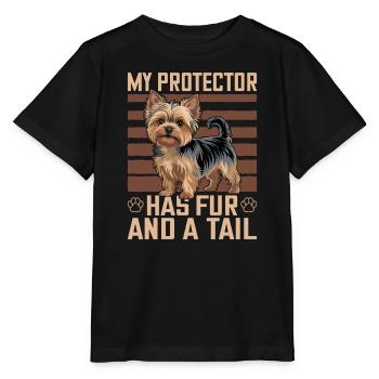 Yorkshire Terrier Yorkshire Race de chien Yorkshire - T-shirt bio MINI CREATOR Stanley/Stella Enfant - noir - Devant - Mikhail (115cm)