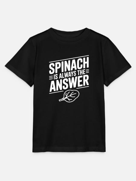 Spinat ist immer die Antwort - Stanley/Stella Kinder T-Shirt MINI CREATOR - Schwarz