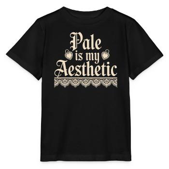 Typographie esthétique en dentelle pâle - T-shirt bio MINI CREATOR Stanley/Stella Enfant - noir - Devant - Mikhail (115cm)
