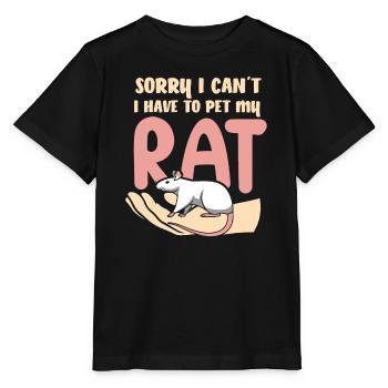 Rat, house rat, rat owner, rat lover - Stanley/Stella MINI CREATOR Kids’ T-Shirt - black - Front - Mikhail (115cm)
