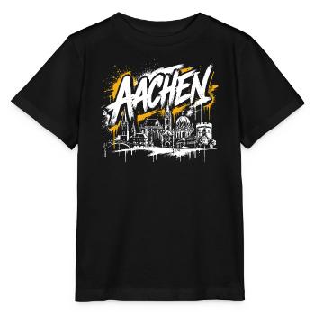 München Graffiti Skyline - Stanley/Stella Kinder T-Shirt MINI CREATOR  - Schwarz - Vorne - Mikhail (115cm)