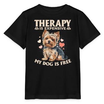 Yorkshire Terrier Yorkshire Race de chien Yorkshire - T-shirt bio MINI CREATOR Stanley/Stella Enfant - noir - Devant - Mikhail (115cm)