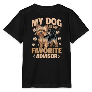 Yorkshire Terrier Yorkshire Race de chien Yorkshire - T-shirt bio MINI CREATOR Stanley/Stella Enfant - noir - Devant - Mikhail (115cm)