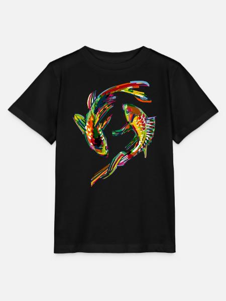 Bunte Karpfen - Stanley/Stella Kinder T-Shirt MINI CREATOR - Schwarz