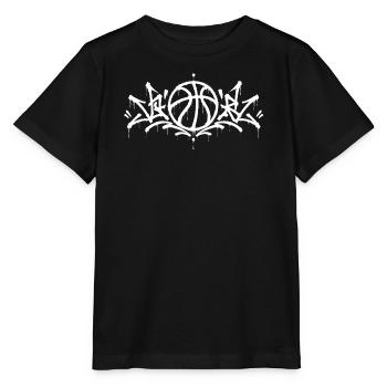 Basketball Graffiti Streetball Urban Design - Stanley/Stella MINI CREATOR Kids’ T-Shirt - black - Front - Mikhail (115cm)