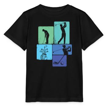 Landschaftlich reizvoller Golfplatz im Fairway Lover Stil - Stanley/Stella Kinder T-Shirt MINI CREATOR  - Schwarz - Vorne - Mikhail (115cm)