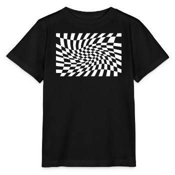 Tourbillon optique de vérification - T-shirt bio MINI CREATOR Stanley/Stella Enfant - noir - Devant - Mikhail (115cm)