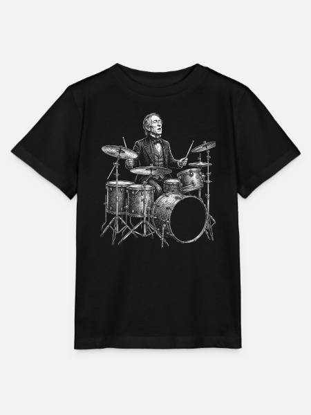 John Tyler spielt Schlagzeug - Stanley/Stella Kinder T-Shirt MINI CREATOR - Schwarz