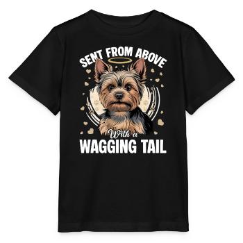 Yorkshire Terrier Yorkshire Race de chien Yorkshire - T-shirt bio MINI CREATOR Stanley/Stella Enfant - noir - Devant - Mikhail (115cm)