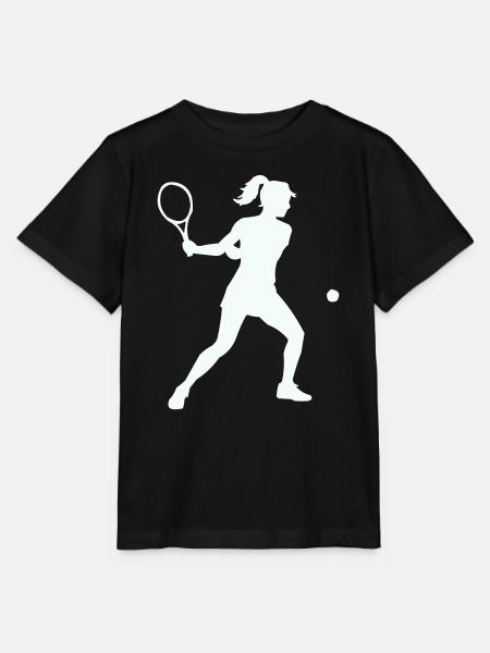 Tennis silhouette im Schwung - Stanley/Stella Kinder T-Shirt MINI CREATOR - Schwarz