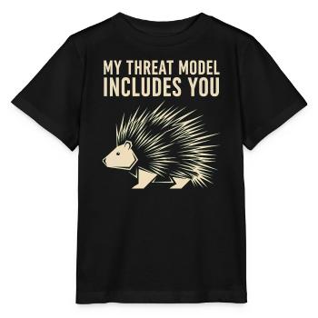 Mon modèle de menace t’inclut – Porc-épic - T-shirt bio MINI CREATOR Stanley/Stella Enfant - noir - Devant - Mikhail (115cm)