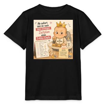 Babys im Alltag - Stanley/Stella Kinder T-Shirt MINI CREATOR  - Schwarz - Vorne - Mikhail (115cm)