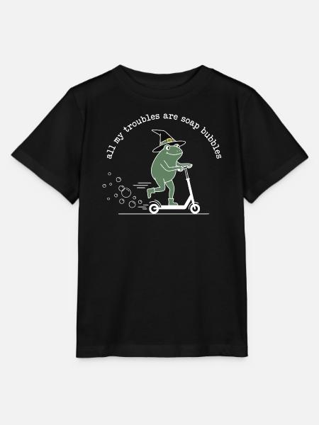 All My Troubles Are Soap Bubbles - Stanley/Stella Kinder T-Shirt MINI CREATOR  - Schwarz