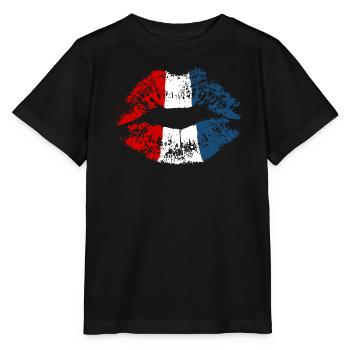 Néerlandais Holland Kiss Lipstick Couleur Hollande - T-shirt bio MINI CREATOR Stanley/Stella Enfant - noir - Devant - Mikhail (115cm)