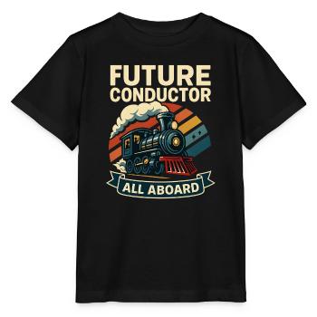Train de train de chef de file futur - T-shirt bio MINI CREATOR Stanley/Stella Enfant - noir - Devant - Mikhail (115cm)