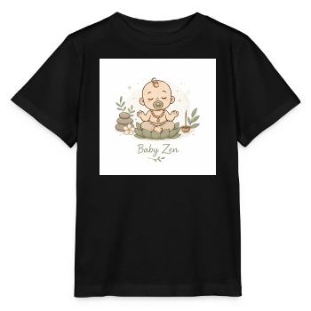 Bébé Zen Pacifique - T-shirt bio MINI CREATOR Stanley/Stella Enfant - noir - Devant - Mikhail (115cm)