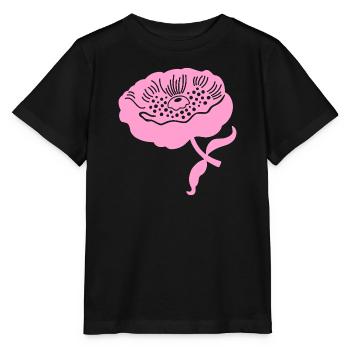 Pivoine L pivoine botanique L rose - T-shirt bio MINI CREATOR Stanley/Stella Enfant - noir - Devant - Mikhail (115cm)