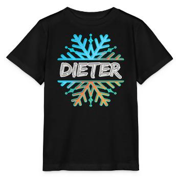Prénom Dieter - T-shirt bio MINI CREATOR Stanley/Stella Enfant - noir - Devant - Mikhail (115cm)