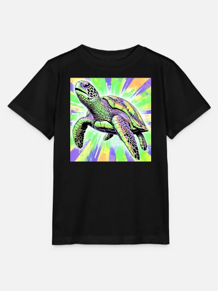 Schildkröte - Stanley/Stella Kinder T-Shirt MINI CREATOR - Schwarz