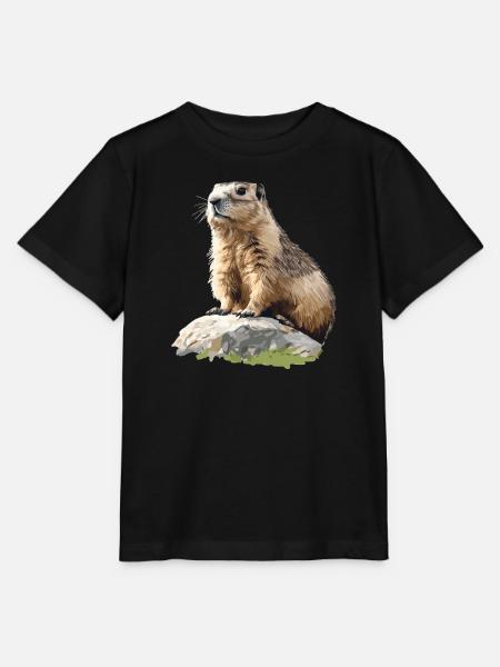 Murmeltiere Murmeltier - Stanley/Stella Kinder T-Shirt MINI CREATOR  - Schwarz