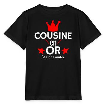 Cousine en OR Edition Limitée - T-shirt bio MINI CREATOR Stanley/Stella Enfant - noir - Devant - Mikhail (115cm)
