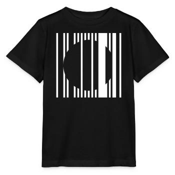 Cercle à bandes verticales - T-shirt bio MINI CREATOR Stanley/Stella Enfant - noir - Devant - Mikhail (115cm)