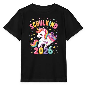 Schulkind 2026 Einschulung 2026 Schulanfang - Stanley/Stella Kinder T-Shirt MINI CREATOR  - Schwarz - Vorne - Mikhail (115cm)