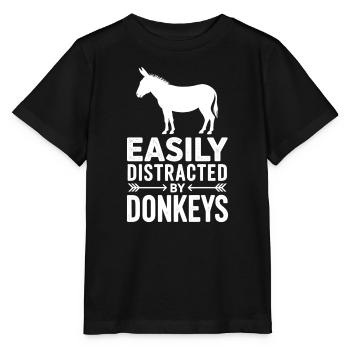 Donkey Sayings Donkey Funny Donkey Gift - Stanley/Stella MINI CREATOR Kids’ T-Shirt - black - Front - Mikhail (115cm)