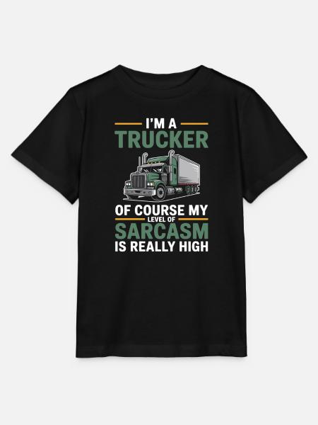 Trucker Sarkasmus Fernfahrer Geschenk - Stanley/Stella Kinder T-Shirt MINI CREATOR - Schwarz